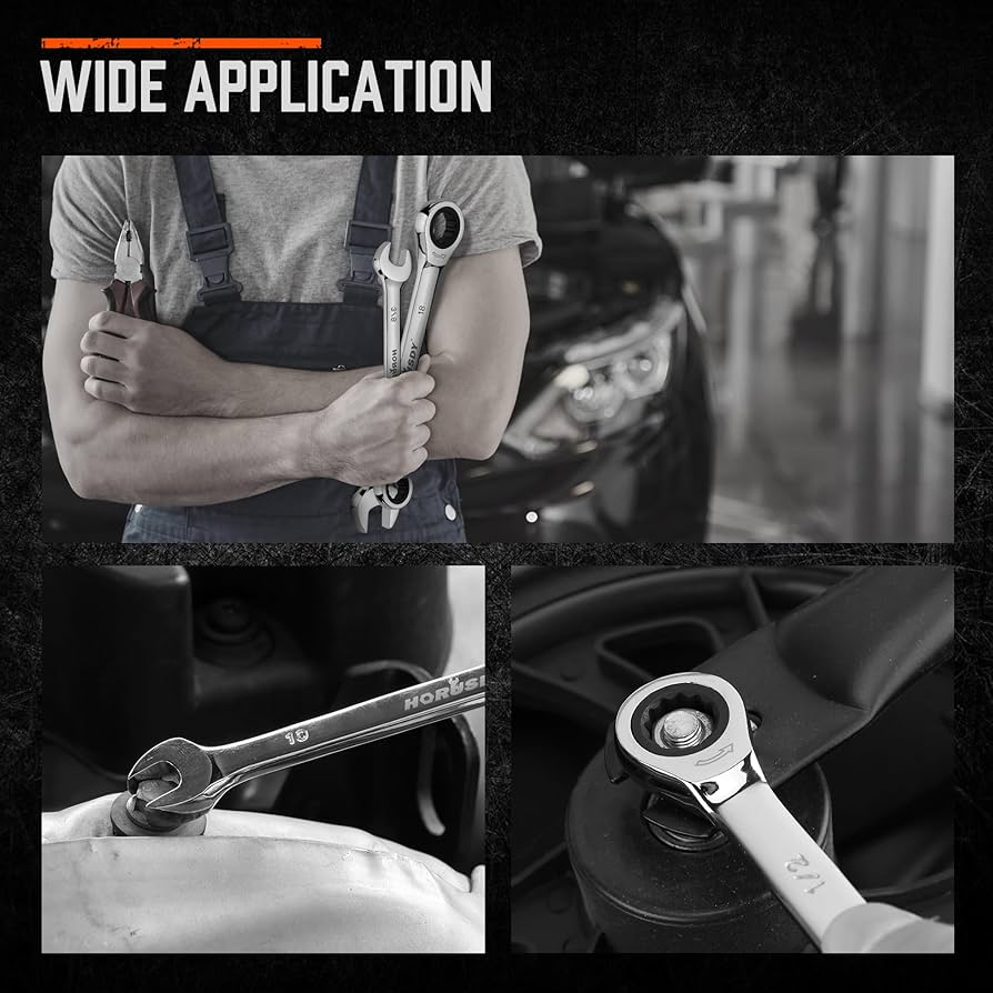 HORUSDY 24-Piece Ratcheting Wrench Set | Metric and SAE